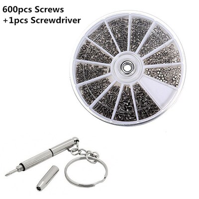 600Pcs 12 Kinds of Small Stainless Steel Screws Nuts Assortm
