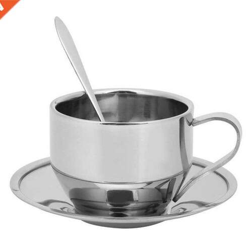 Coffee Shop Tools Anti Scald Stainless Steel Coffee Cup Mugs
