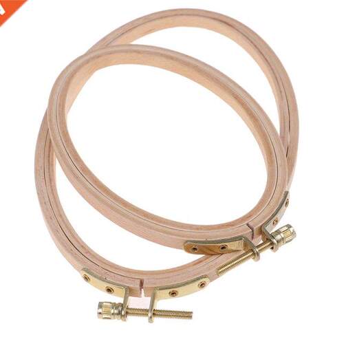 Wooden Bamboo Embroidery Frame Oval Embroidery Hoop Ring Cro