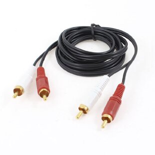 5x Dual RCA Phono Plug Male to Male Audio Cable Lead Connect