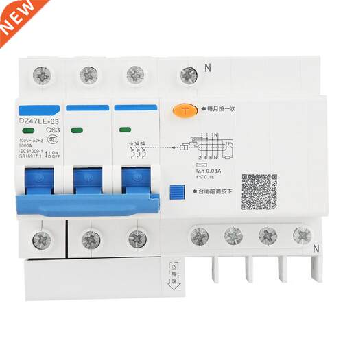 DZ47LE-63 3P+N C63 RCCB Resdual Current Crcut Breaker 230