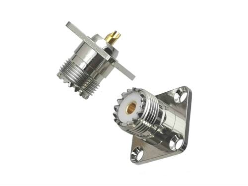 1Pcs Connector UHF SO29 Female Jack 4-holes Flange Solder f