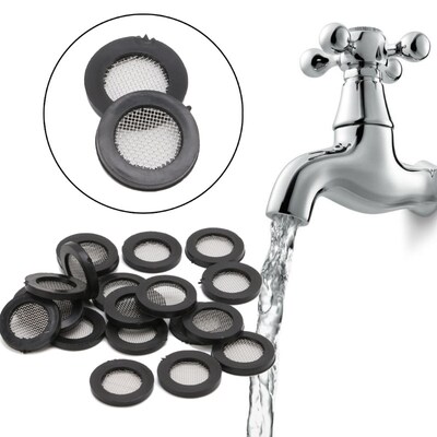 20pcs Seal O-Ring Hose Gasket Flat Rubber Washer Filter Net