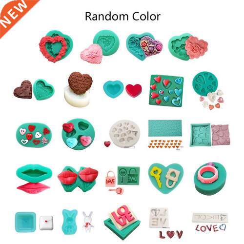 Valentine Day Theme Silicone Mold Kitchen Cake Baking Fondan