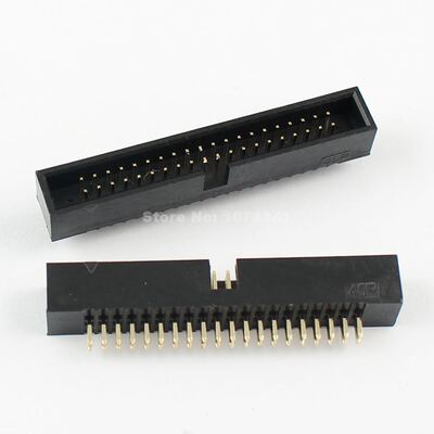 10 Pcs 1.27mm 2x20 Pin 40 Pin DIP Male Shrouded PCB Box Head