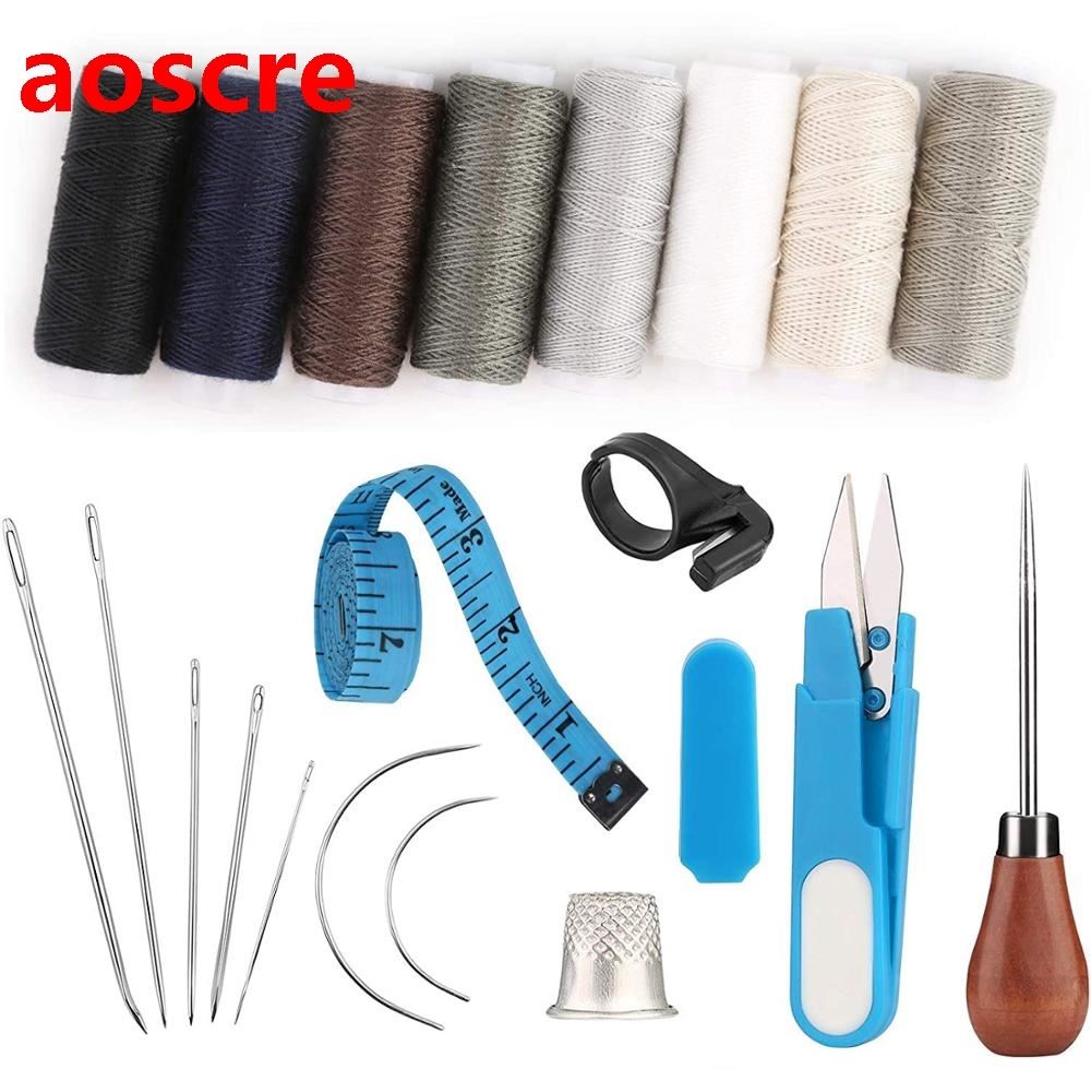 Professional 20Pcs Leather Craft Tools Kit Hand Sewing Needl