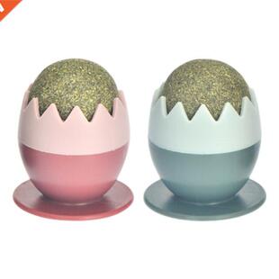 Catnip Balls Rotatable Treat Toys Wall Mounted Cleaning Teet