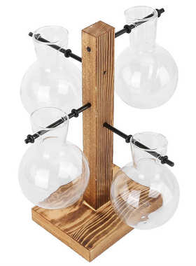 Flower Pot Vase Natural Wooden Rack for Bedroom for Home for