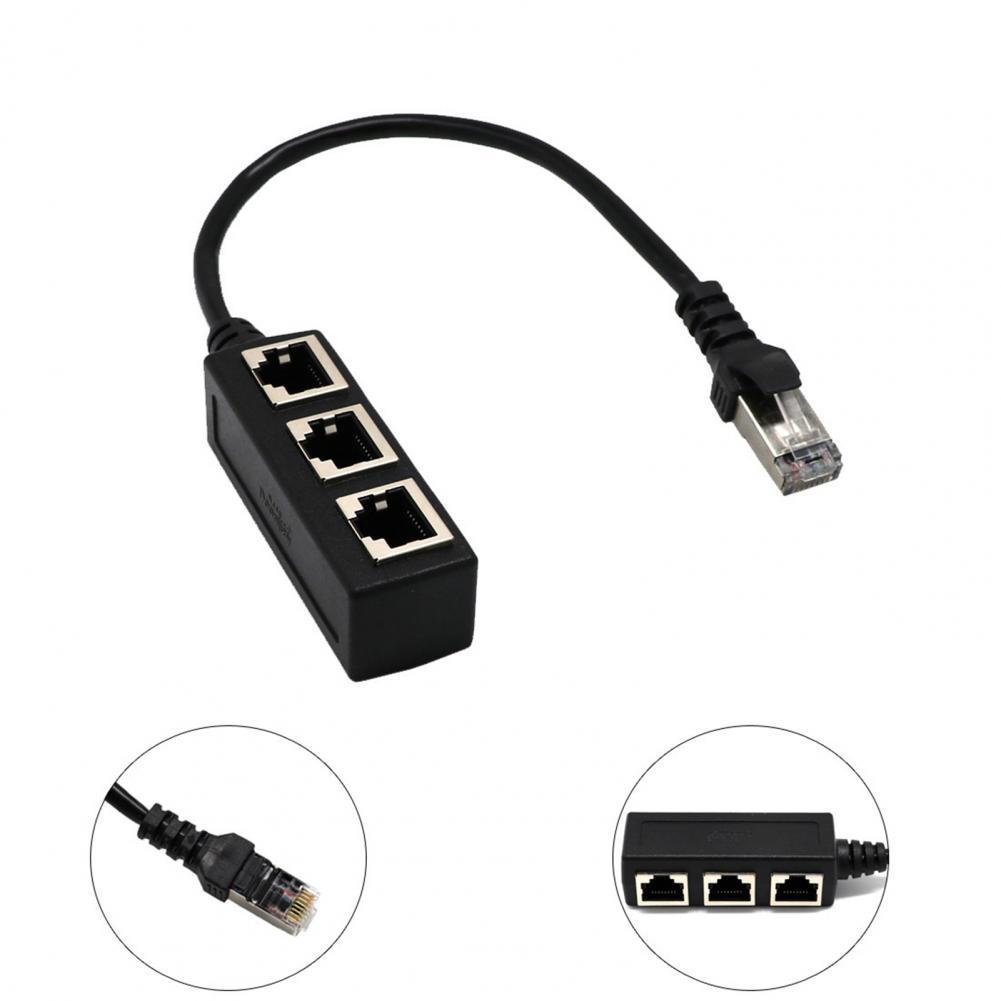 RJ45 Connector Adapter Easy to Use 1 Male to 2 or  Female A 搬运/仓储/物流设备 其他吊具 原图主图