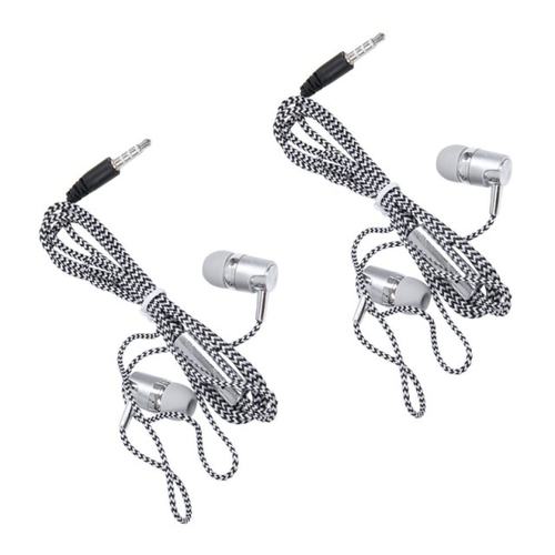 2X H-169 3.5mm MP3 MP4 Wiring Subwoofer Braided Cord, Univer