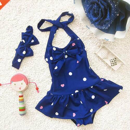 Girls swimsuit Polka dots Design Children swimwear One-Piece