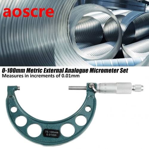 4pcs 0-25mm 25-50mm 50-75mm 75-100mm 0.01mm Outside Micromet