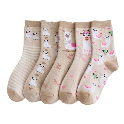 Korean Cute Sheep Funny Socks Harajuku Creative Cactus Haraj