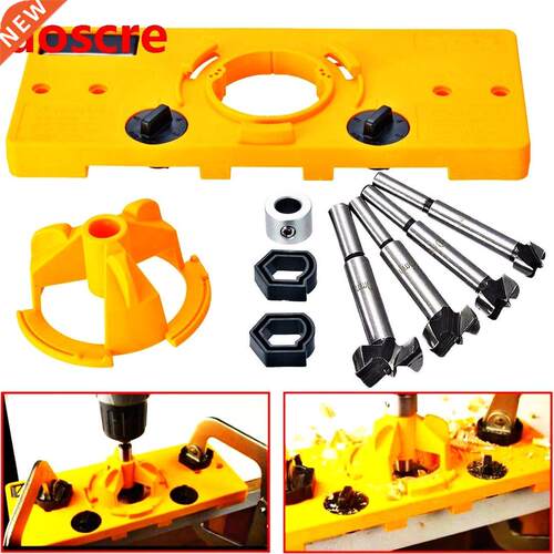 15MM-35MM Cup Style Hinge Boring Jig Drill Guide Set Door Ho