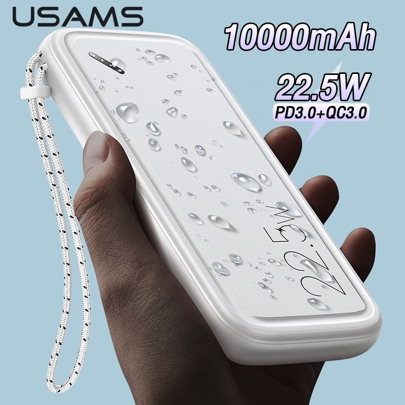 USAMS 22.5W PD3.0+QC3.0 Fast Charging 10000mah Powerbank Fo