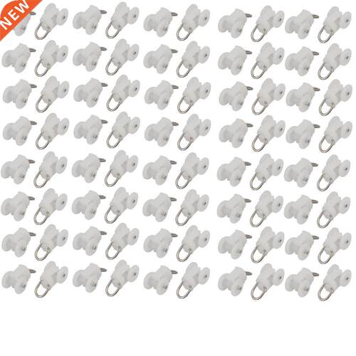 80pcs 12mm Dia Twin Wheel Curtain Track Rail Slide Rolling R