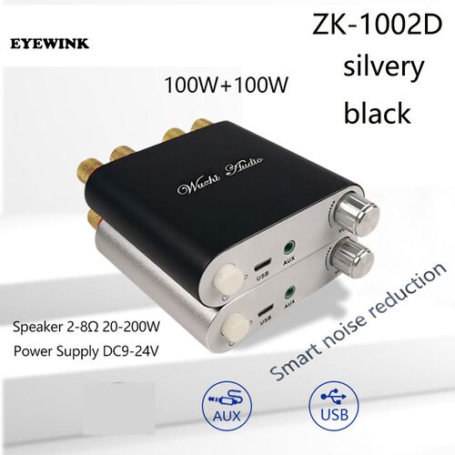 ZK-1002D Bluetooth 5.0 Wireless Stereo Audio Power Amplifier