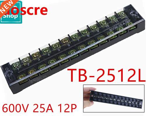 TB-2512 2512L 600V 25 12 Position Connection Terminl Row E