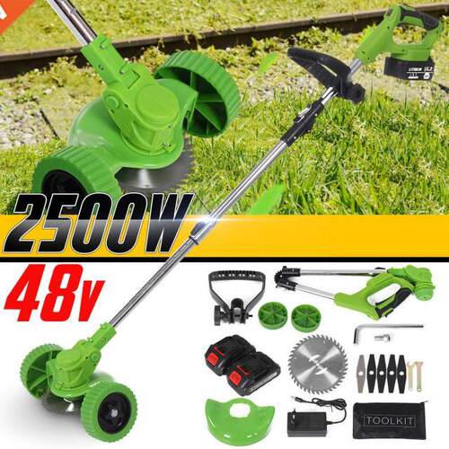 Foldable 48V Cordless Grass Trimmer Brush Cutter 2500W Batte