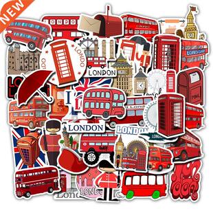 50Pcs England Landmark British London Bus ers Telephone Deco