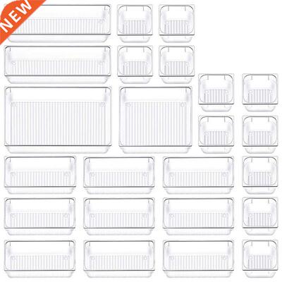 24 PCS Drawer Organzer Plastc Makeup Drawer Organzer 5 S