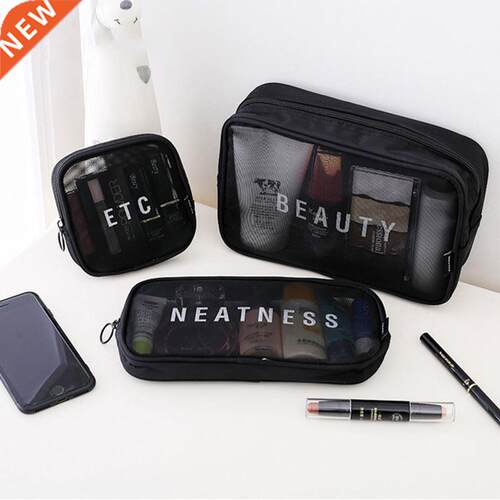 Travel Cosmetic Bag Women Zipper Make Up Transparent Makeup