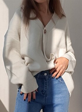 Colorfaith New 2021 Winter Spring Women's Sweaters V-Nec