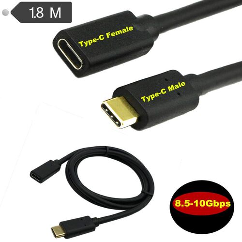 Gold plated USB type C Extension Cable  Male to Female USB