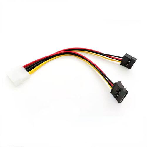 20CM SATA 1:2 Power Cord Lge 4P Revolution Dual Sata15p Po
