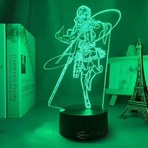 3D Anime Lamp Attack on Titan Levi Ackerman light for Bedroo