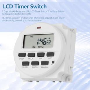 Digital Timer Switch 7 Days Weekly Programmable LCD Timer Sw