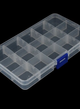 1Pcs 15 Compartments Plastic Clear Fishing track Box conveni