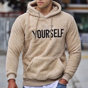 Autumn Winter Men Warm Plush Fleece Hoodie Sweatshirts Casua