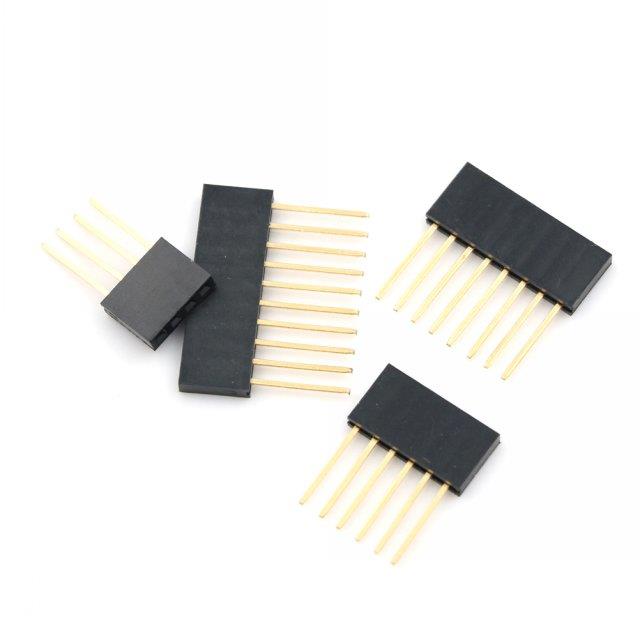 10pcs 4/6/8/10 Pin 2.54 mm Stackable Long Legs Femal Header