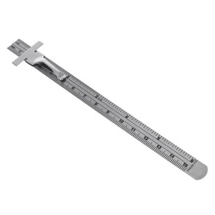 6 inch Stainless Steel Pocket Rule Handy Ruler with inch 1/3