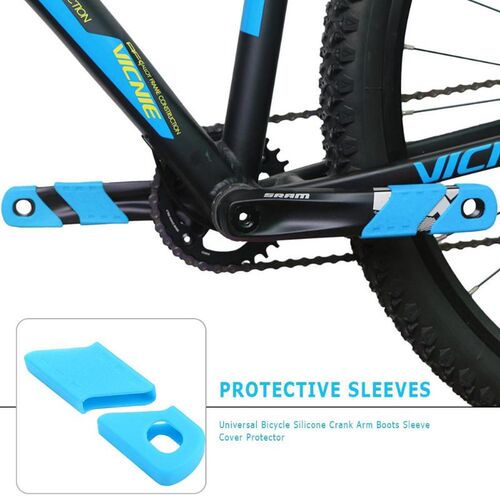 1 Pair Protective Sleeves Bicycle Silicone Crank Arm Boots P