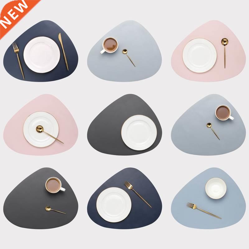 Leather Placemat Tableware Pad Oil Water Resistant Heat Insu