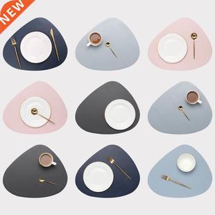 Leather Placemat Tableware Pad Oil Water Resistant Heat Insu