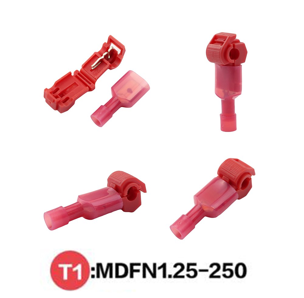 20pcs/ 10set  Red T Type Quick Splice Crimp Terminal Wire Co