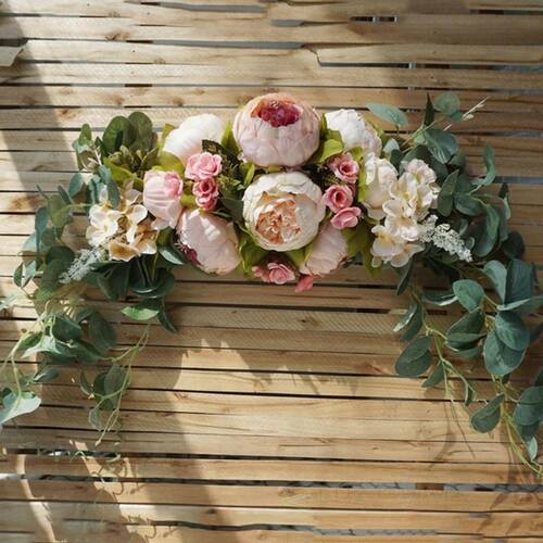 Artificial Wreath Door Threshold Flower DIY Wedding Home Liv
