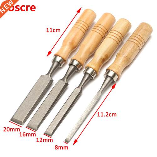 4Pcs 8/12/16/20mm Woodworking Carving Hand Chisels Tool Set