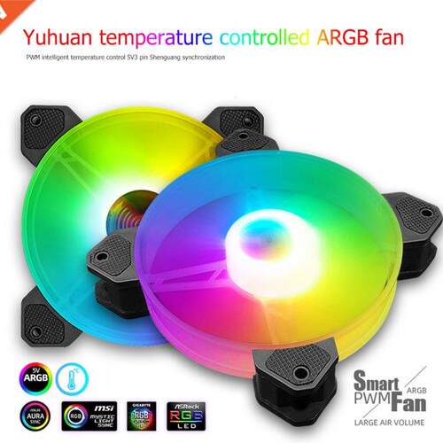 COOLMOON 12cm 12V 4Pin PWM PC Case Cooler Fan for Computer C