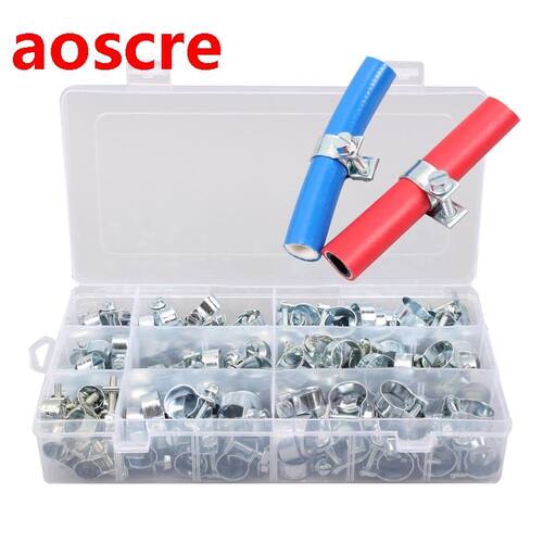 135 PCS stainless steel double e hose clamp 8-18mm fuel wa