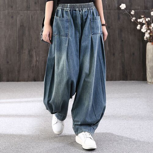New Baggy Oversize Jeans Women Denim Casual Cross Pants Fema