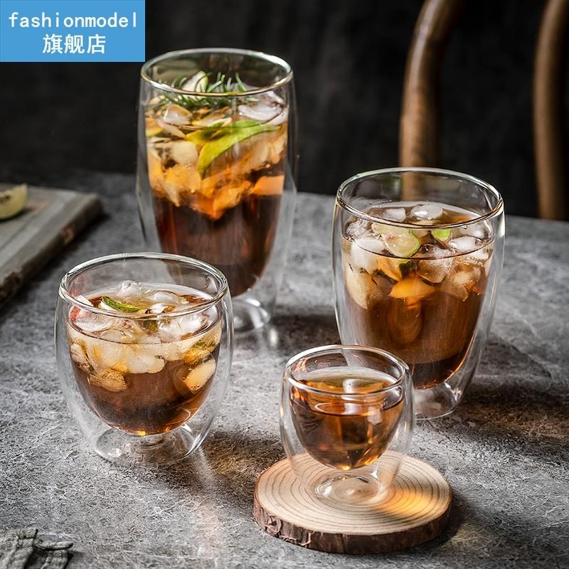 Double wall shot glass cup set Espresso coffee mugs whiskey