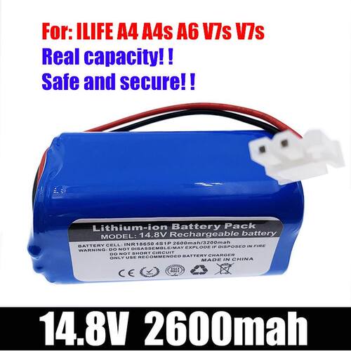 NEW/14.8V 2600mah 3200Mah Lithium Battery For ILIFE A4 A4s
