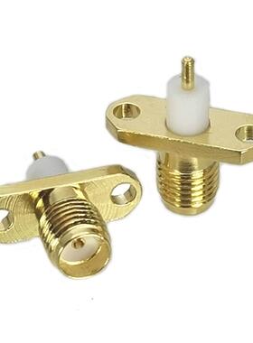 Connector SM Femle jck 2-Holes Flnge Solder PTFE Pnel M