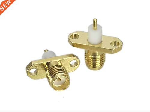 Connector SM Femle jck 2-Holes Flnge Solder PTFE Pnel M