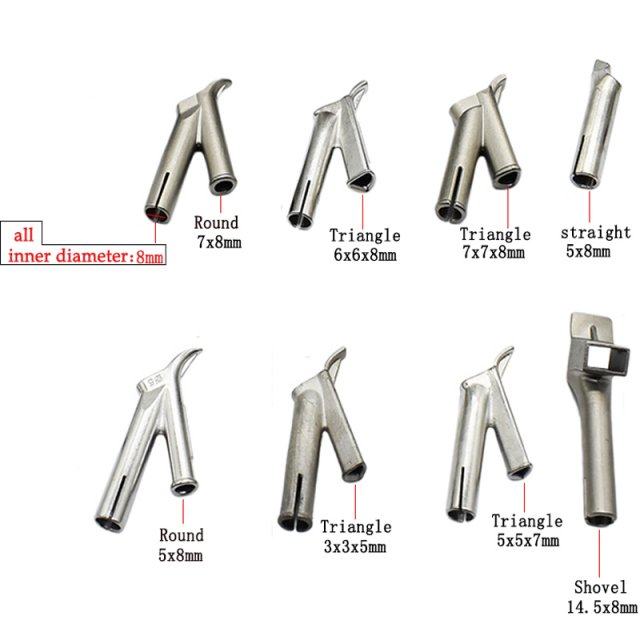 8mm triangular speed welding nozzle triangular welding tip f