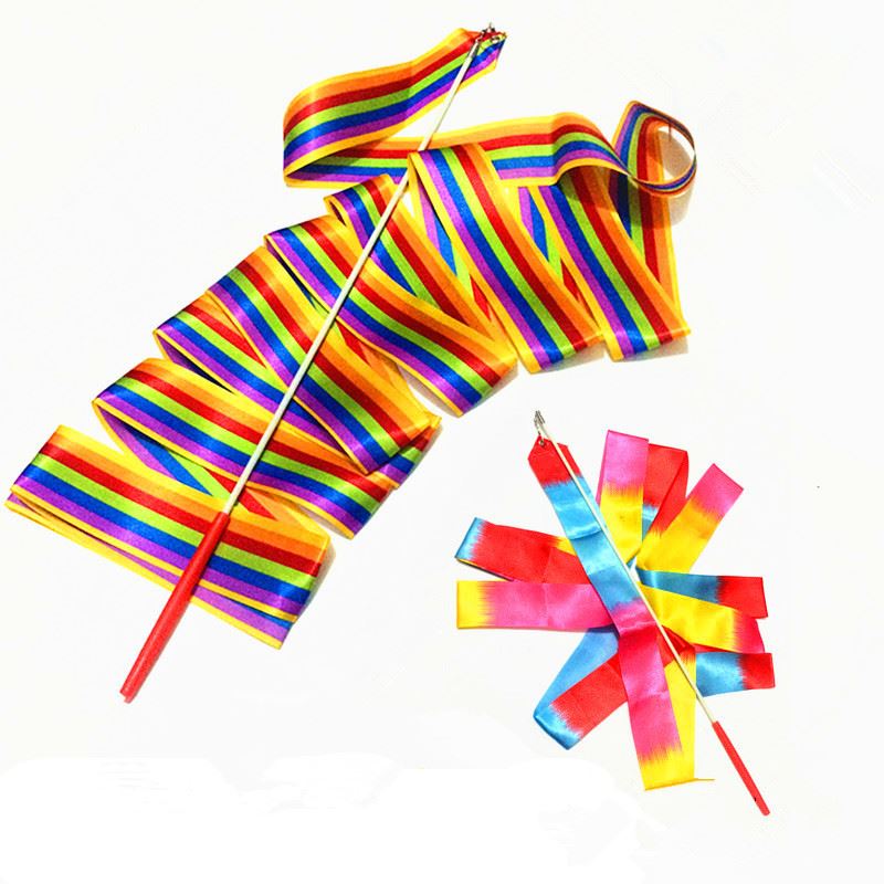 2M/4M Colorful Gym Ribbons Dance Ribbon Rhythmic Art Gymnast